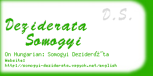 deziderata somogyi business card